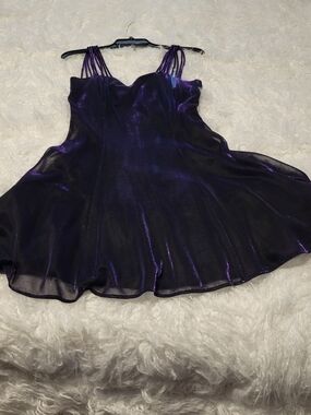All That Jazz Purple/Black Shimmer Prom Dress